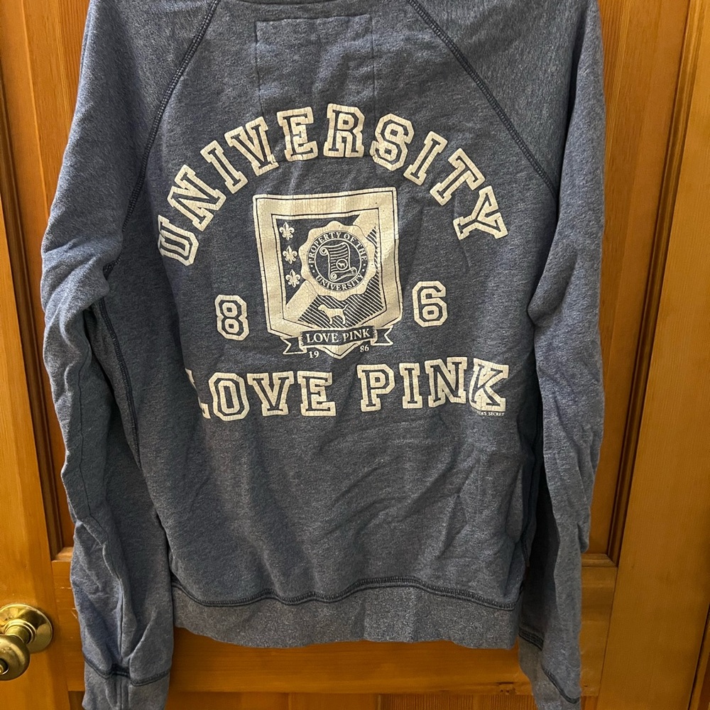 University PINK Victoria's Secret Blue Sweater